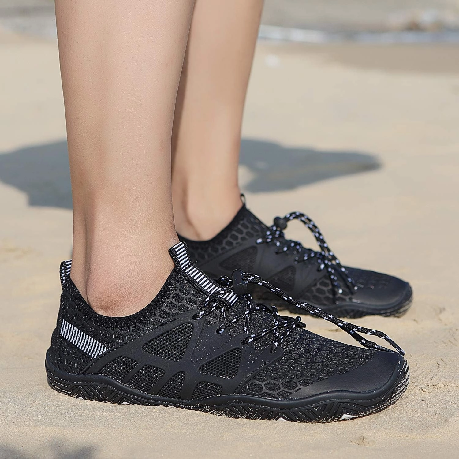 MAYZERO Water Shoes Men Women Swim Surf Shoes Beach Pool Shoes Wide Toe Hiking Aqua Shoes Winter House Slippers