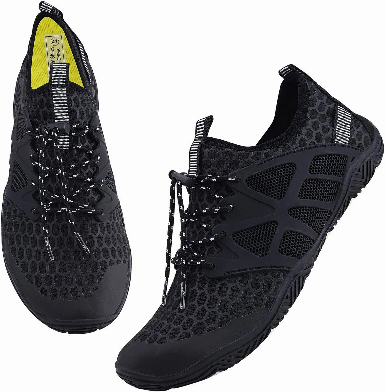 MAYZERO Water Shoes Men Women Swim Surf Shoes Beach Pool Shoes Wide Toe Hiking Aqua Shoes Winter House Slippers