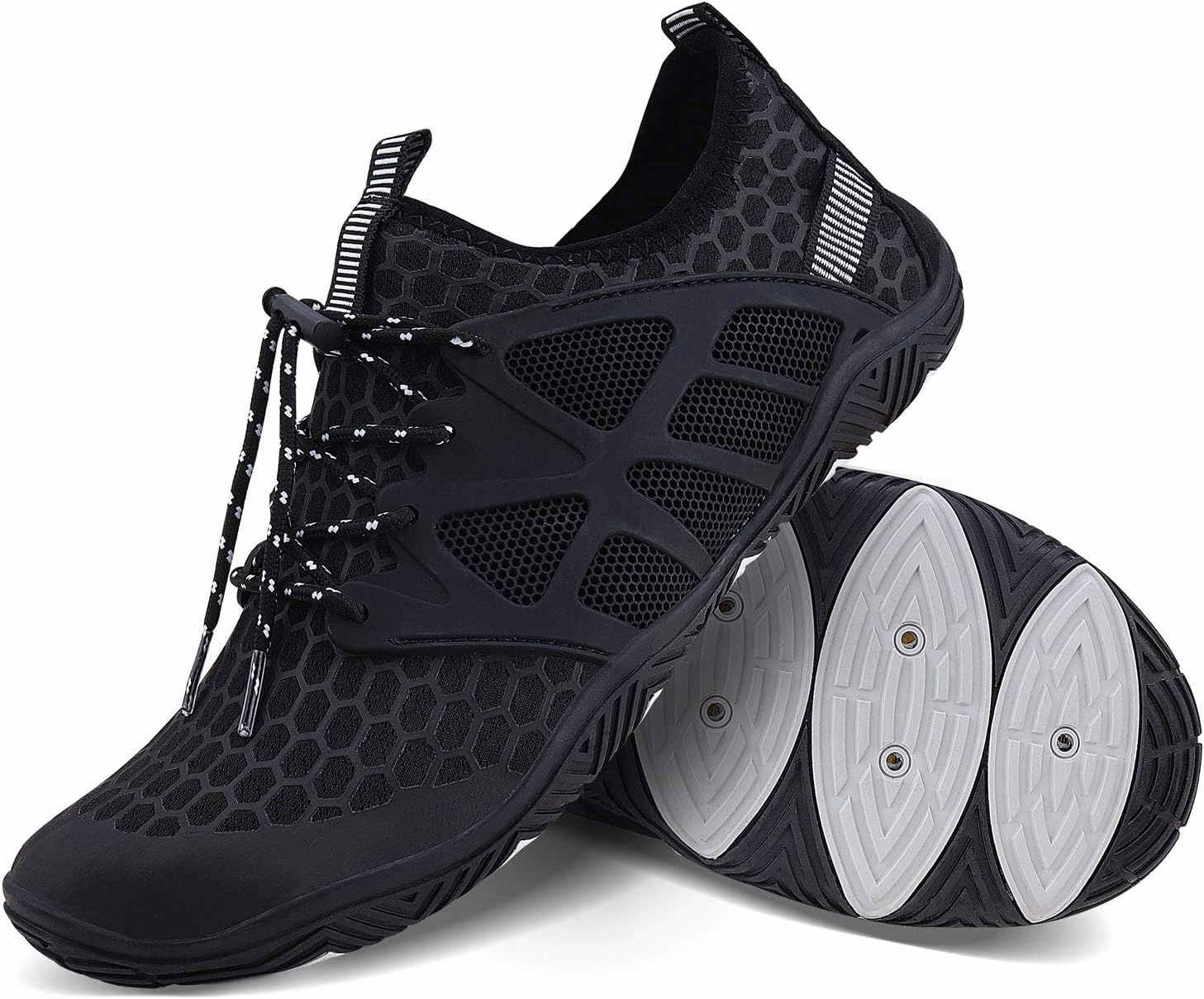 MAYZERO Water Shoes Men Women Swim Surf Shoes Beach Pool Shoes Wide Toe Hiking Aqua Shoes Winter House Slippers