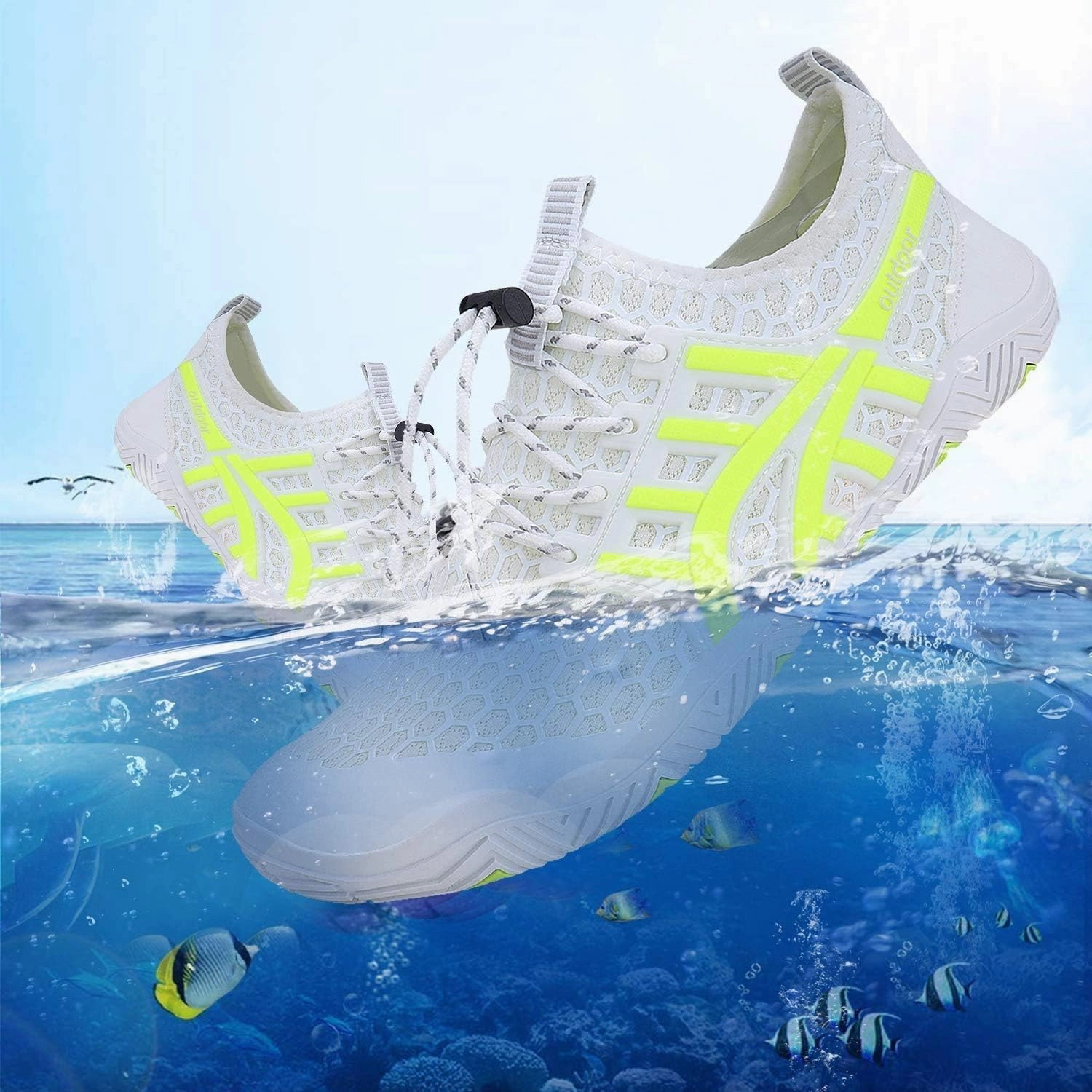 MAYZERO Water Shoes Men Women Swim Surf Shoes Beach Pool Shoes Wide Toe Hiking Aqua Shoes Winter House Slippers