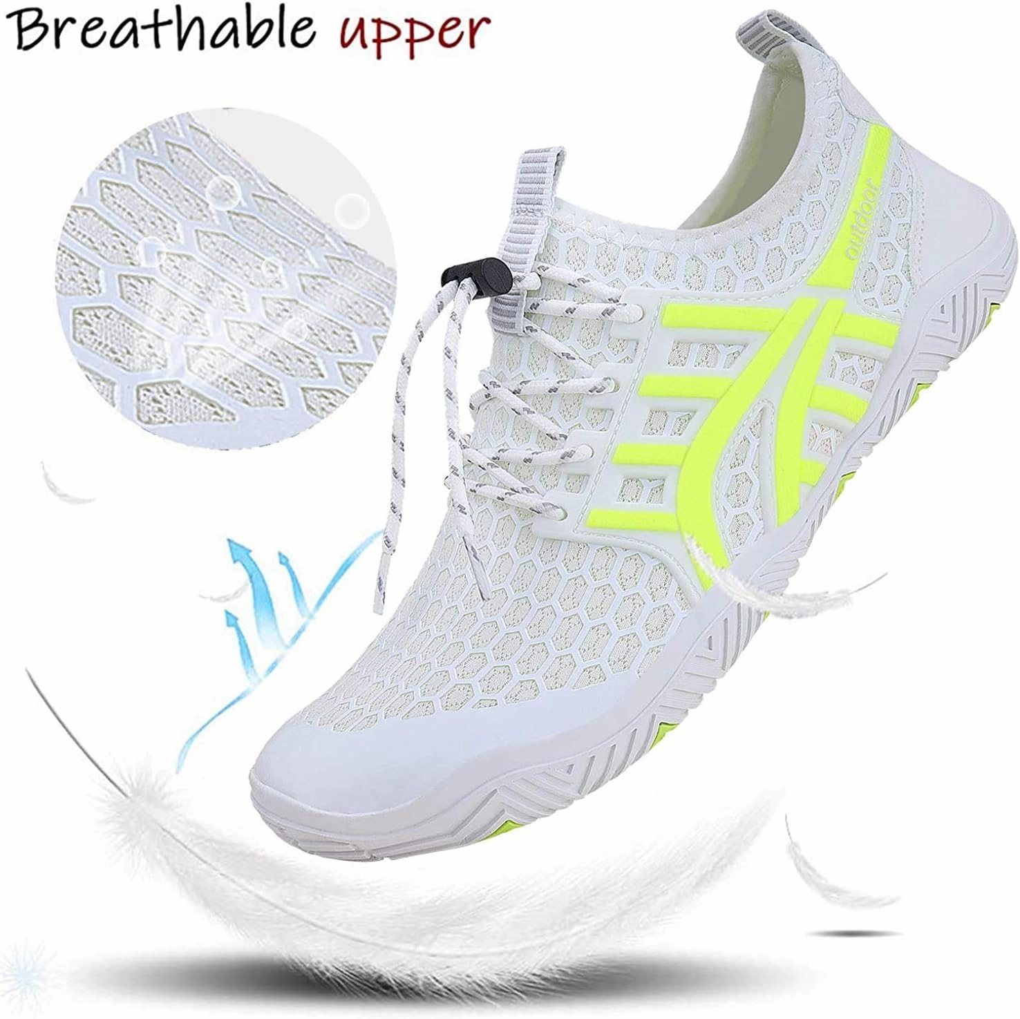 MAYZERO Water Shoes Men Women Swim Surf Shoes Beach Pool Shoes Wide Toe Hiking Aqua Shoes Winter House Slippers