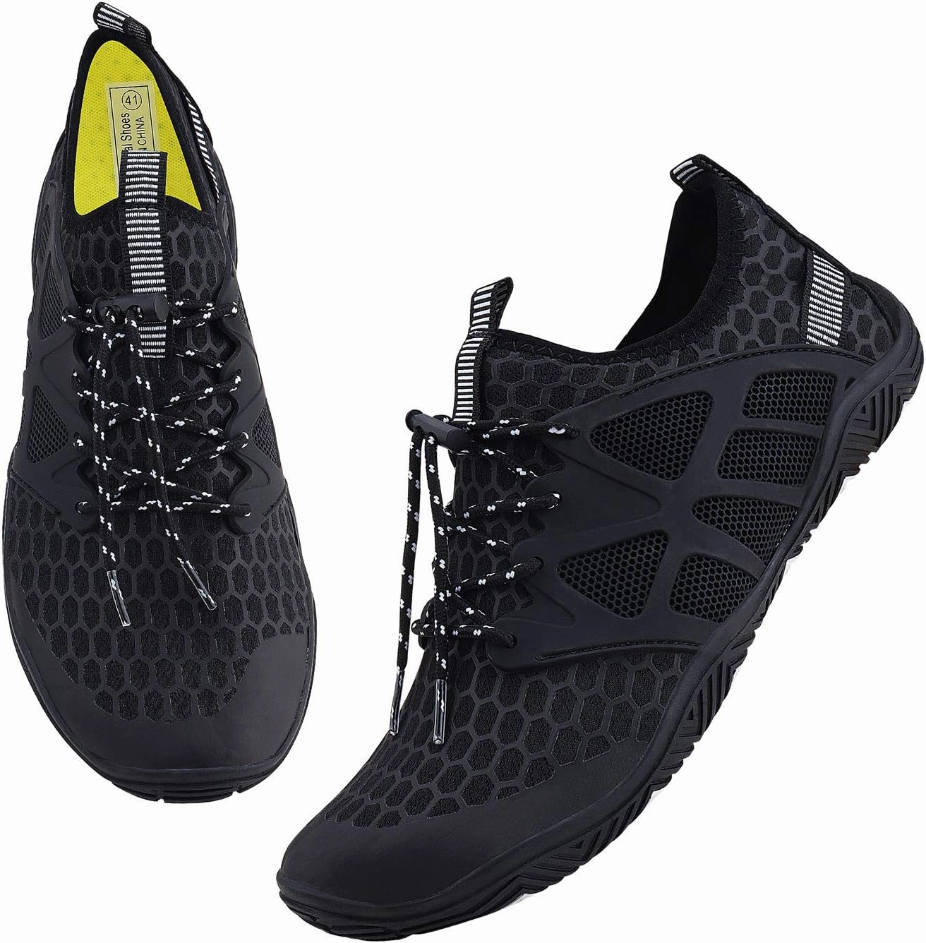 MAYZERO Water Shoes Men Women Swim Surf Shoes Beach Pool Shoes Wide Toe Hiking Aqua Shoes Winter House Slippers