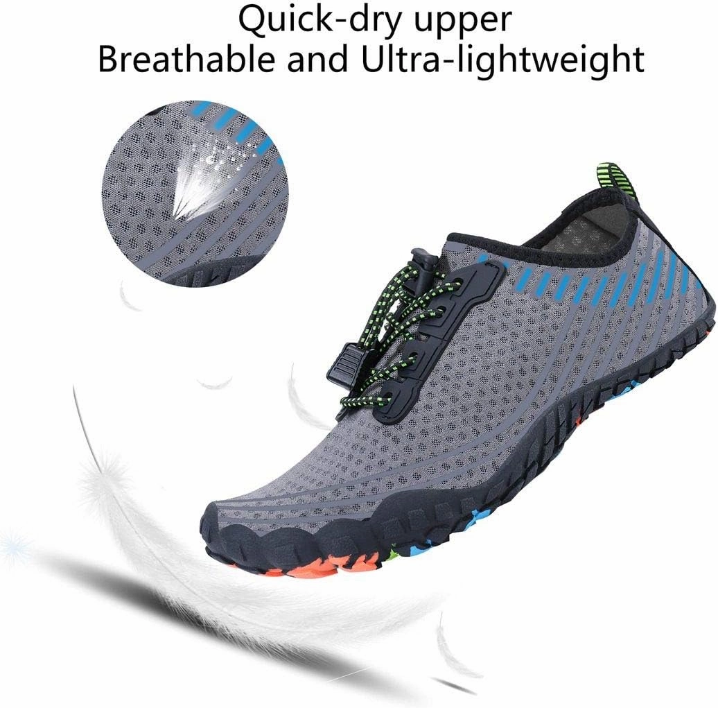 MAYZERO Water Shoes Men Women Swim Surf Shoes Beach Pool Shoes Wide Toe Hiking Aqua Shoes Winter House Slippers