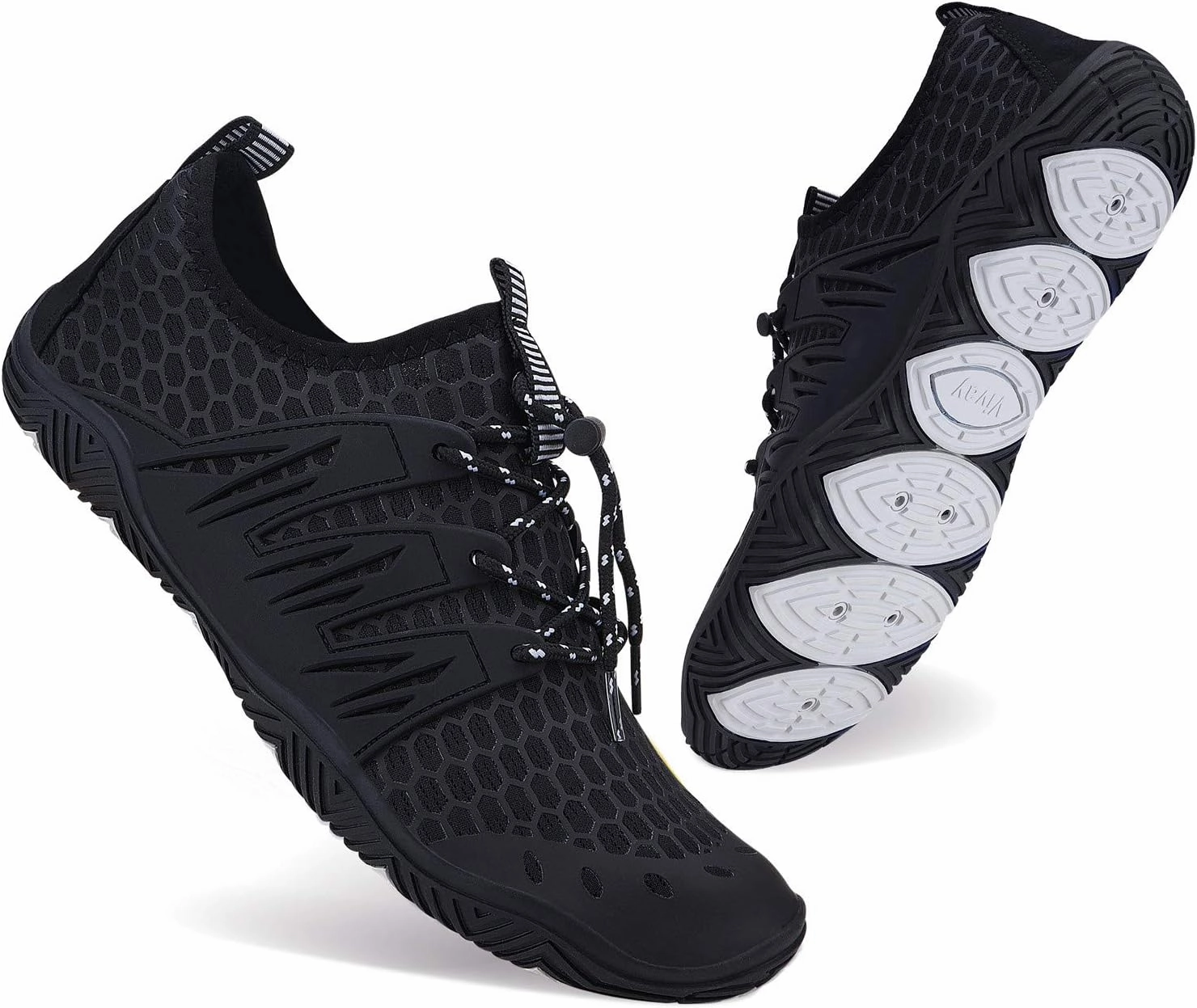 MAYZERO Water Shoes Men Women Swim Surf Shoes Beach Pool Shoes Wide Toe Hiking Aqua Shoes Winter House Slippers
