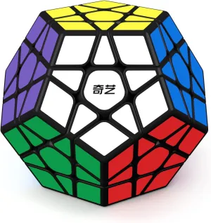 Megaminx Cube, Roxenda 3x3x3 Pentagonal Speed Cube Dodecahedron Magic Cube Puzzle Toy (Black)