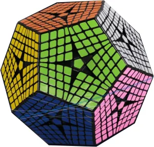 Megaminx Speed Cube Black Sticker, Dodecahedron Magic Cube 3D Puzzle Toys Kids Christmas Birthday Present