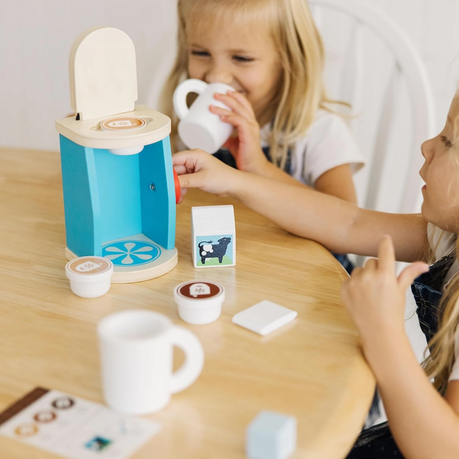 Melissa & Doug Brew and Serve Wooden Coffee Maker Set - Play Kitchen Accessories (12 -Pieces)