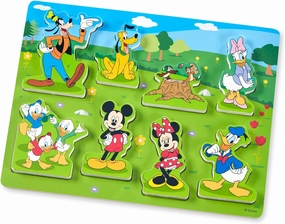 Melissa & Doug Disney Mickey Mouse Wooden Chunky Puzzle (8 pcs) Disney Characters Wooden Puzzle, Mickey Mouse For Toddlers And Kids Ages 2 