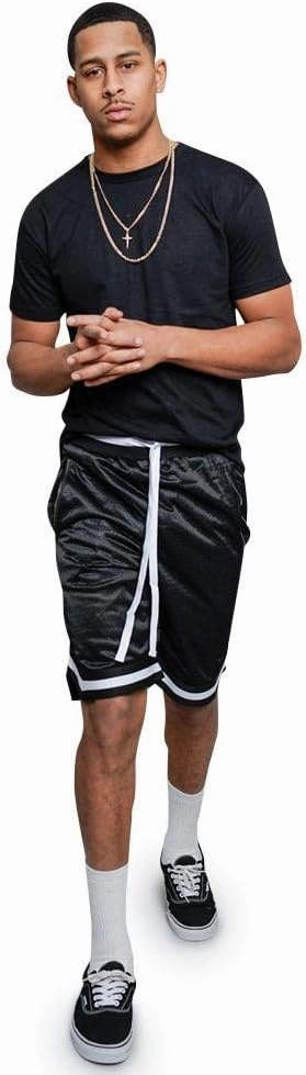 Men's Drawstring Waistband Athletic Basketball Track Shorts