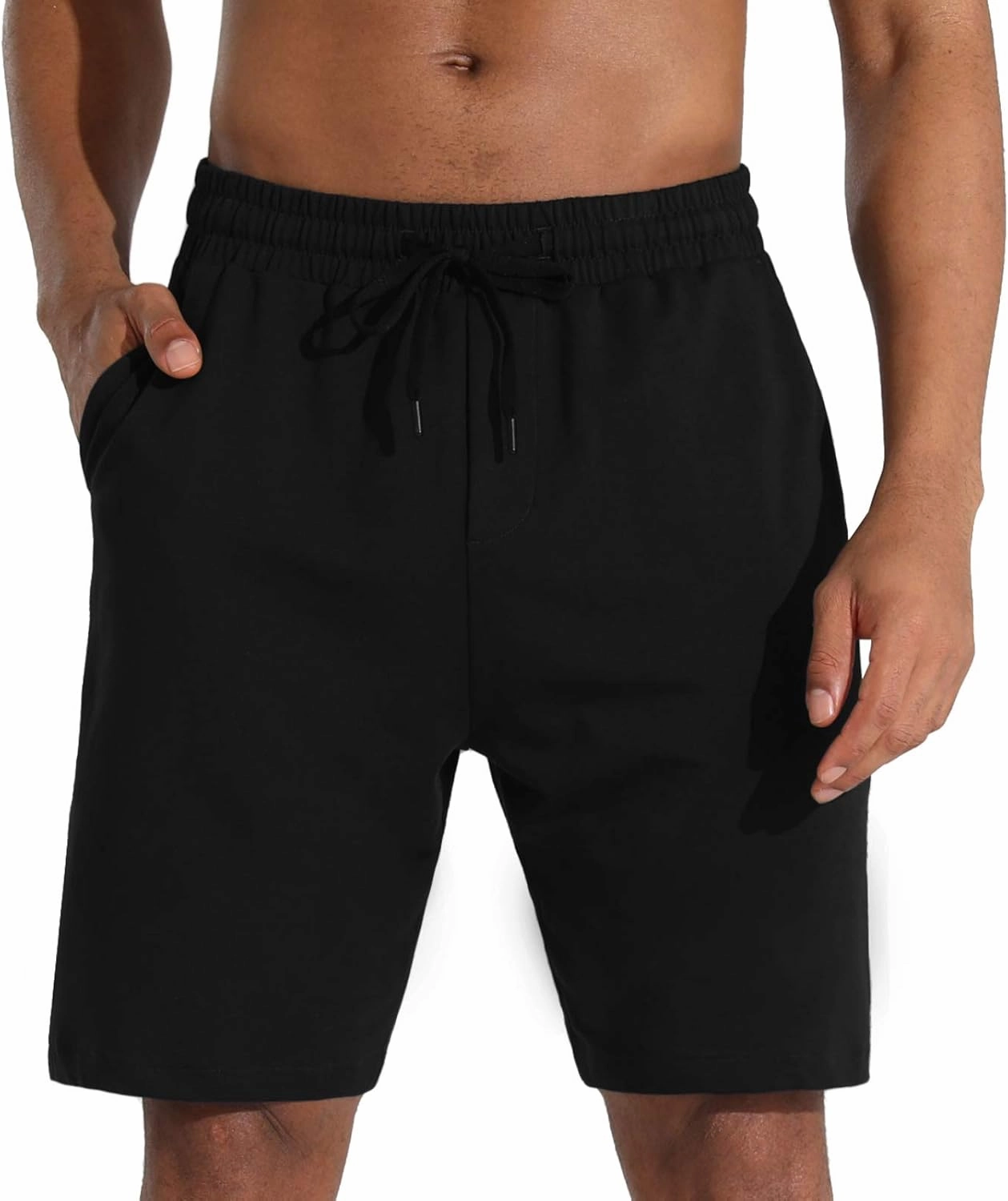 Men's Lounge Shorts with Deep Pockets Loose-fit Jersey Shorts for Running,Workout,Training, Basketball