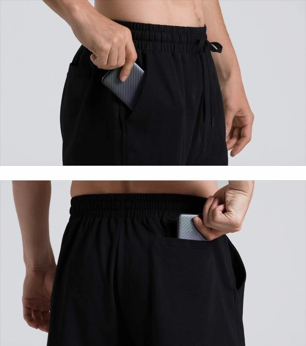 Men's Lounge Shorts with Deep Pockets Loose-fit Jersey Shorts for Running,Workout,Training, Basketball