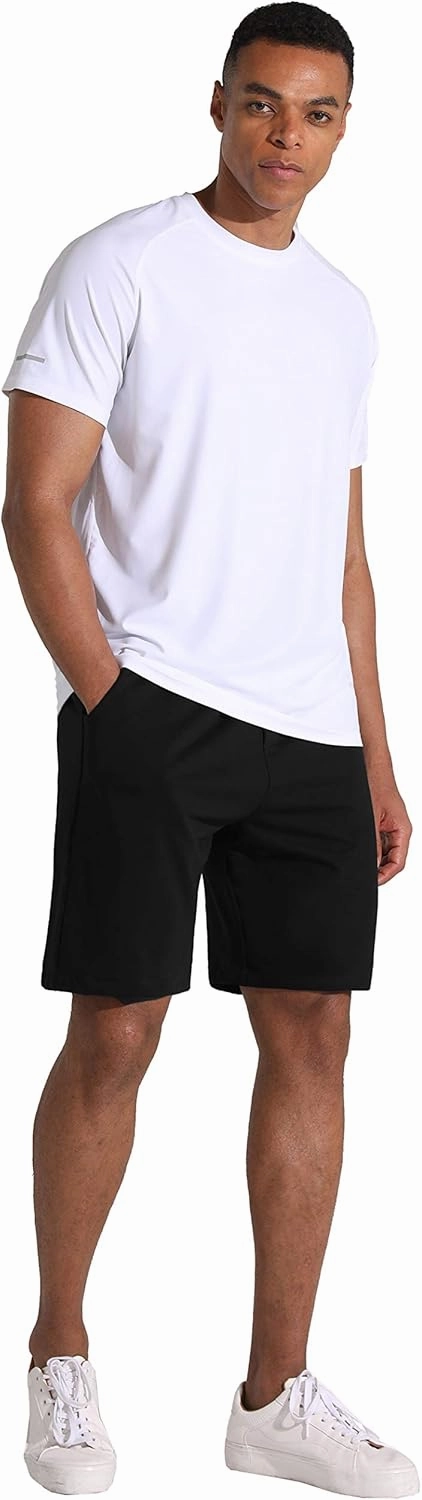 Men's Lounge Shorts with Deep Pockets Loose-fit Jersey Shorts for Running,Workout,Training, Basketball