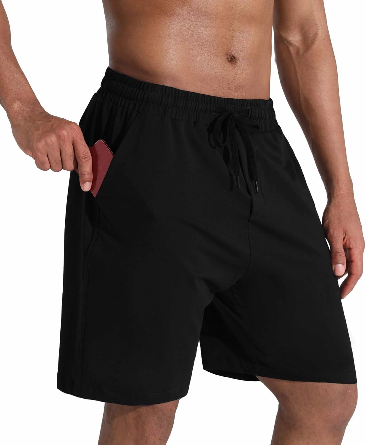 Men's Lounge Shorts with Deep Pockets Loose-fit Jersey Shorts for Running,Workout,Training, Basketball
