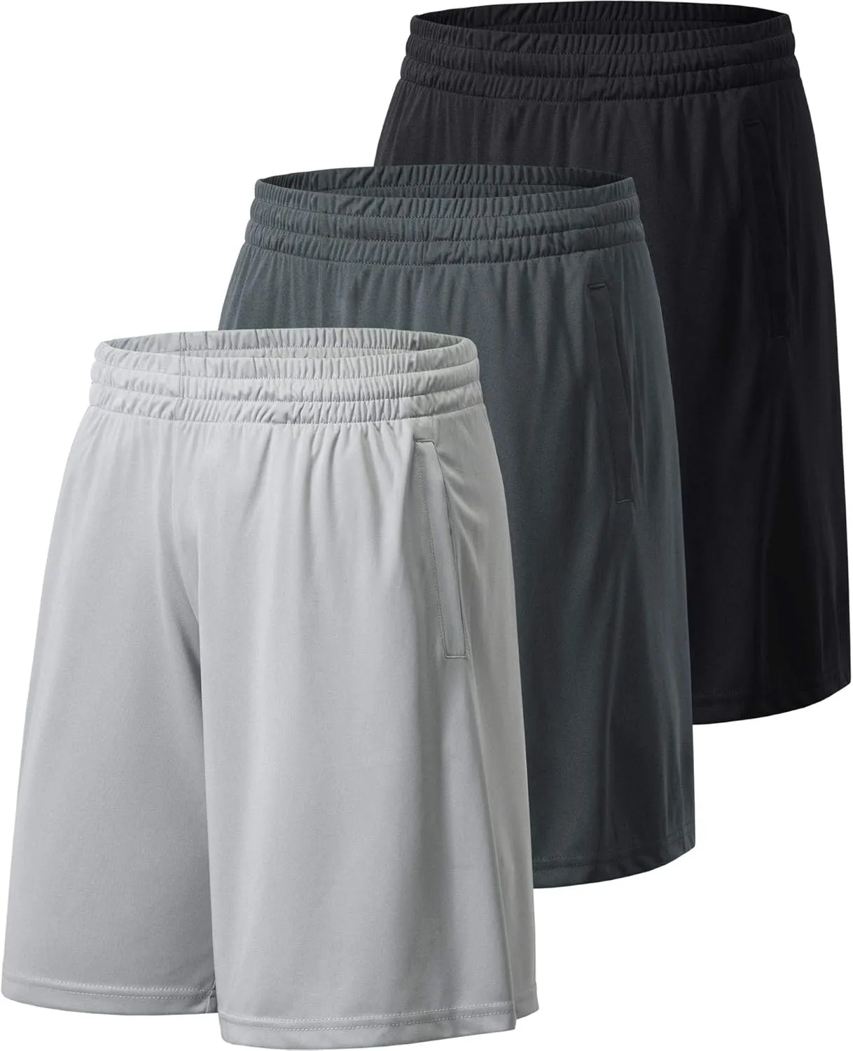 Men's Athletic Shorts with Pockets and Elastic Waistband Quick Dry Activewear Workout Shorts for Men