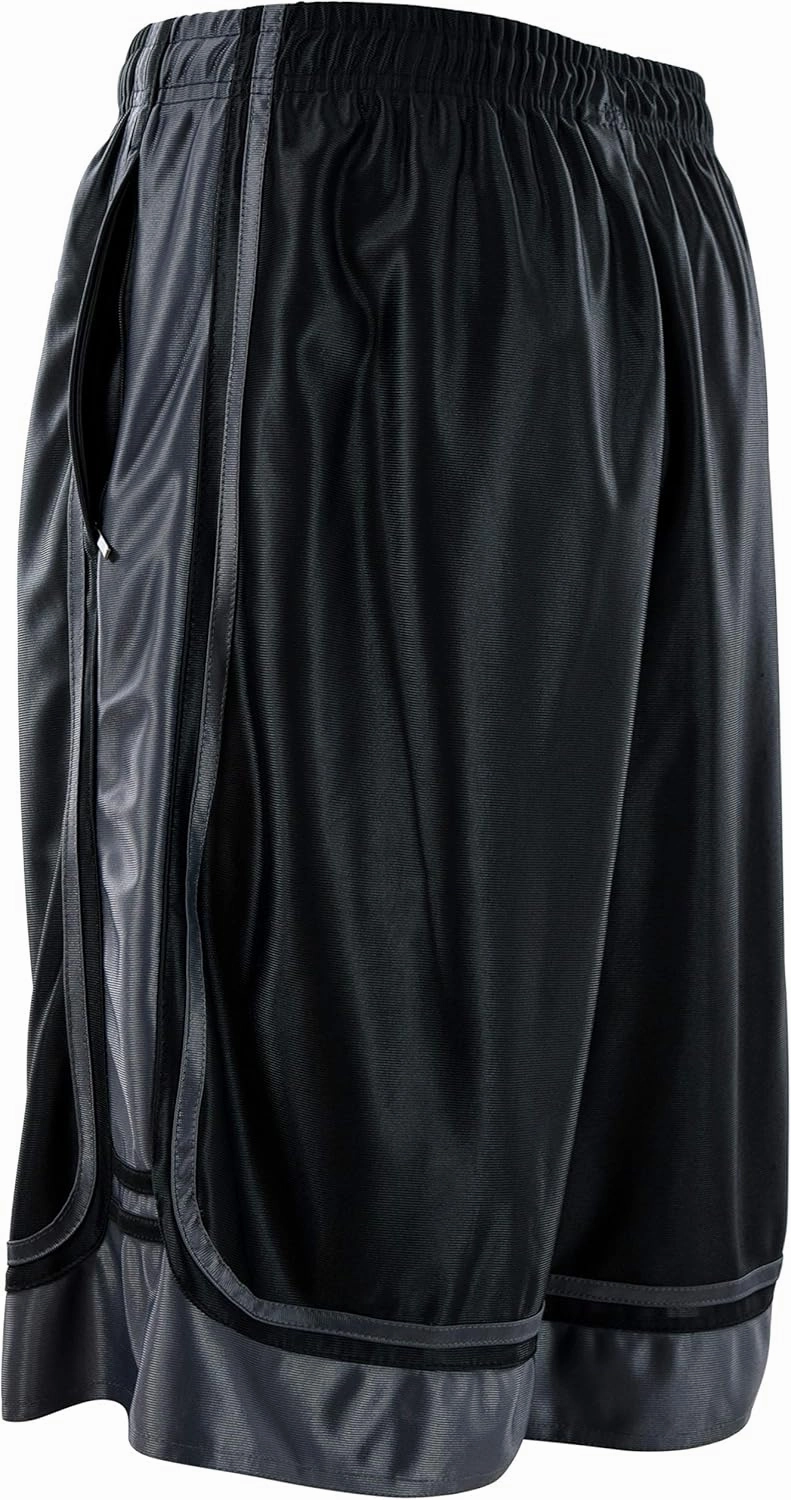 Mens Gym Training Basketball Shorts with Zippered Pockets