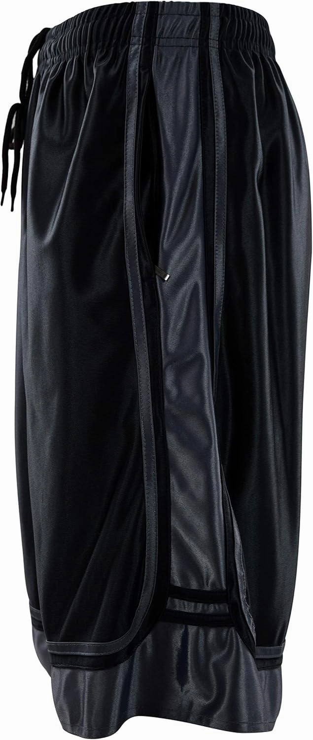 Mens Gym Training Basketball Shorts with Zippered Pockets