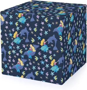Mermaid and Dolphins Funny 3x3x3 Cube Smooth Lightweight Puzzle for Adult Graphic Printing Travel