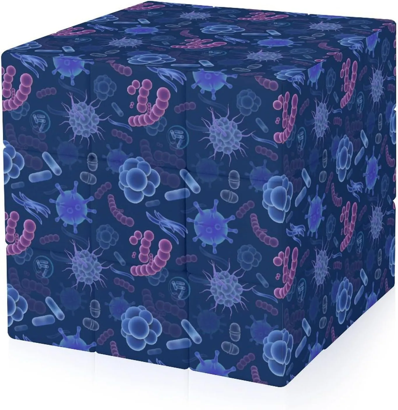 Microbes Funny 3x3x3 Cube Smooth Lightweight Puzzle for Adult Graphic Printing Travel