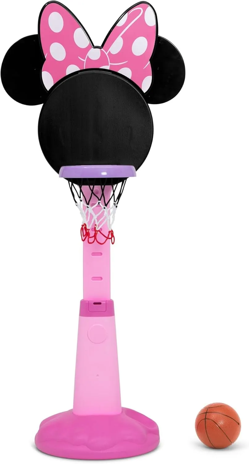 Minnie Mouse Plastic Basketball Set by Delta Children – Includes Basketball Hoop, 1 Basketball and Ball Pump
