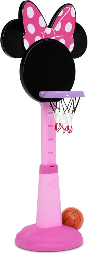 Minnie Mouse Plastic Basketball Set by Delta Children – Includes Basketball Hoop, 1 Basketball and Ball Pump