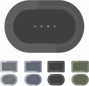 Modrindz Modernized Magic Bath Mat - Quick Dry, Non-Skid Waterproof Comfort Standing Rug for Bathroom (Dark Gray-B, 16 x 24 in)