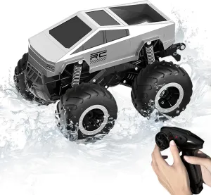 Monster Truck Toy 1:16 Scale Toy RC Remote Control Car Off-Road Pick-up Truck, 4WD Waterproof Monster Truck Toys, 2.4GHz Cybertruck Toy RC Car for All Terrain, for Boys/Girls Age 6 7 8 9 10-12 