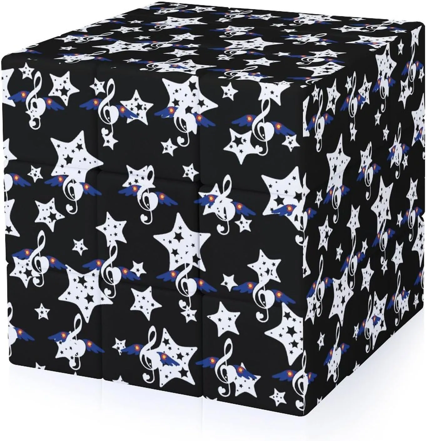 Music Note Wings Adults 3x3x3 Color-Matching Smooth Fully Printed Cube Gift