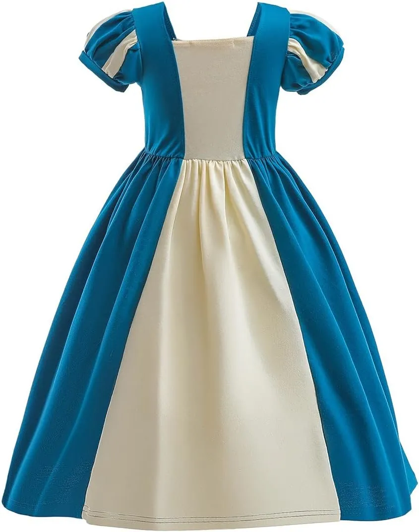 MYRISAM Girls Princess Costume Summer Cotton Dresses Halloween Cosplay Dress up Christmas Birthday Party Pageant Ball Gown
