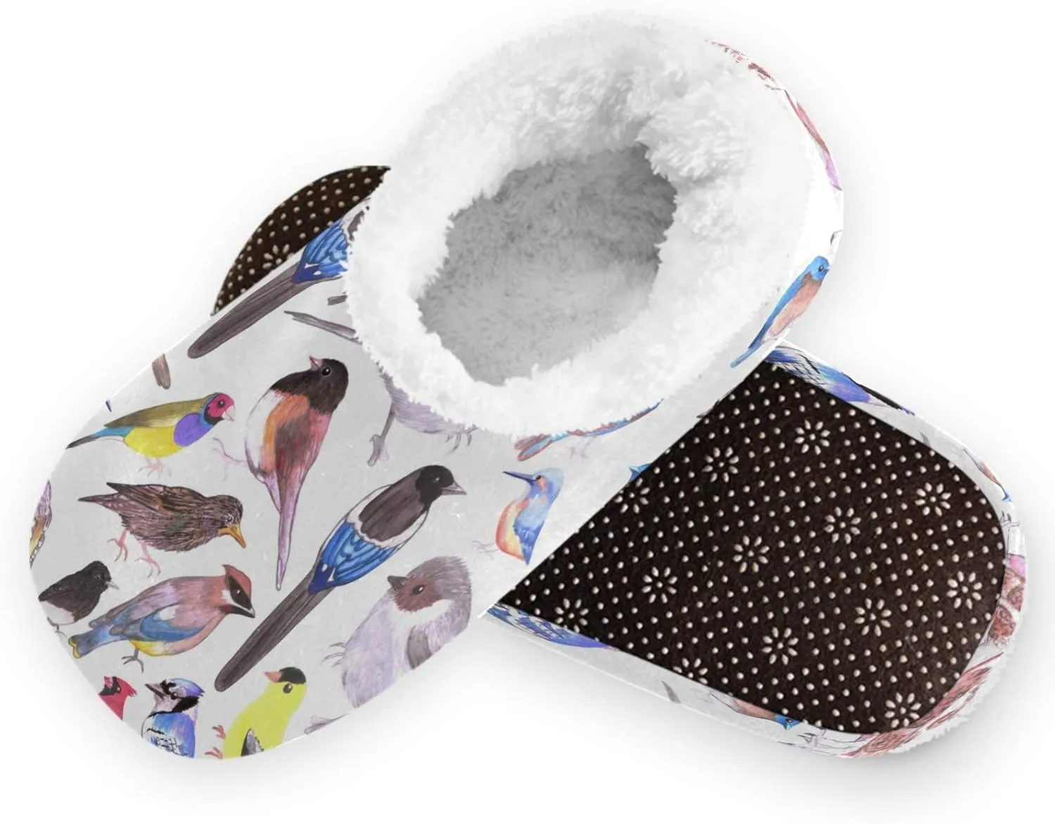 Naanle Women's Winter Memory Foam Slippers, Grey, Size 5-6, Closed Toe, No Heel, Medium Width, Solid Pattern, Fuzzy Fleece Lining, Anti-Slip Rubber Sole