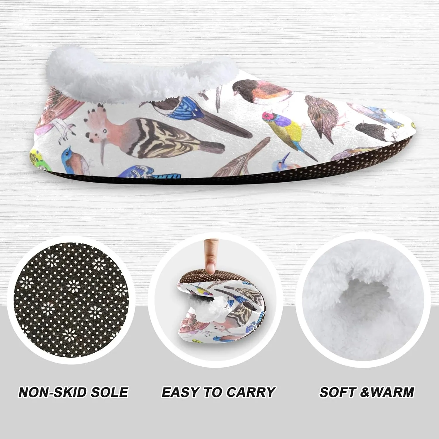 Naanle Women's Winter Memory Foam Slippers, Grey, Size 5-6, Closed Toe, No Heel, Medium Width, Solid Pattern, Fuzzy Fleece Lining, Anti-Slip Rubber Sole