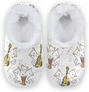 Naanle Women's Winter Memory Foam Slippers, Grey, Size 5-6, Closed Toe, No Heel, Medium Width, Solid Pattern, Fuzzy Fleece Lining, Anti-Slip Rubber Sole