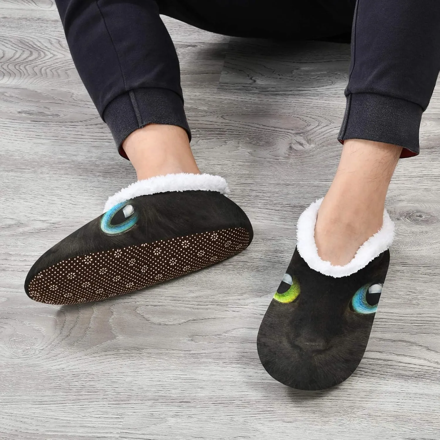Naanle Women's Winter Memory Foam Slippers, Grey, Size 5-6, Closed Toe, No Heel, Medium Width, Solid Pattern, Fuzzy Fleece Lining, Anti-Slip Rubber Sole