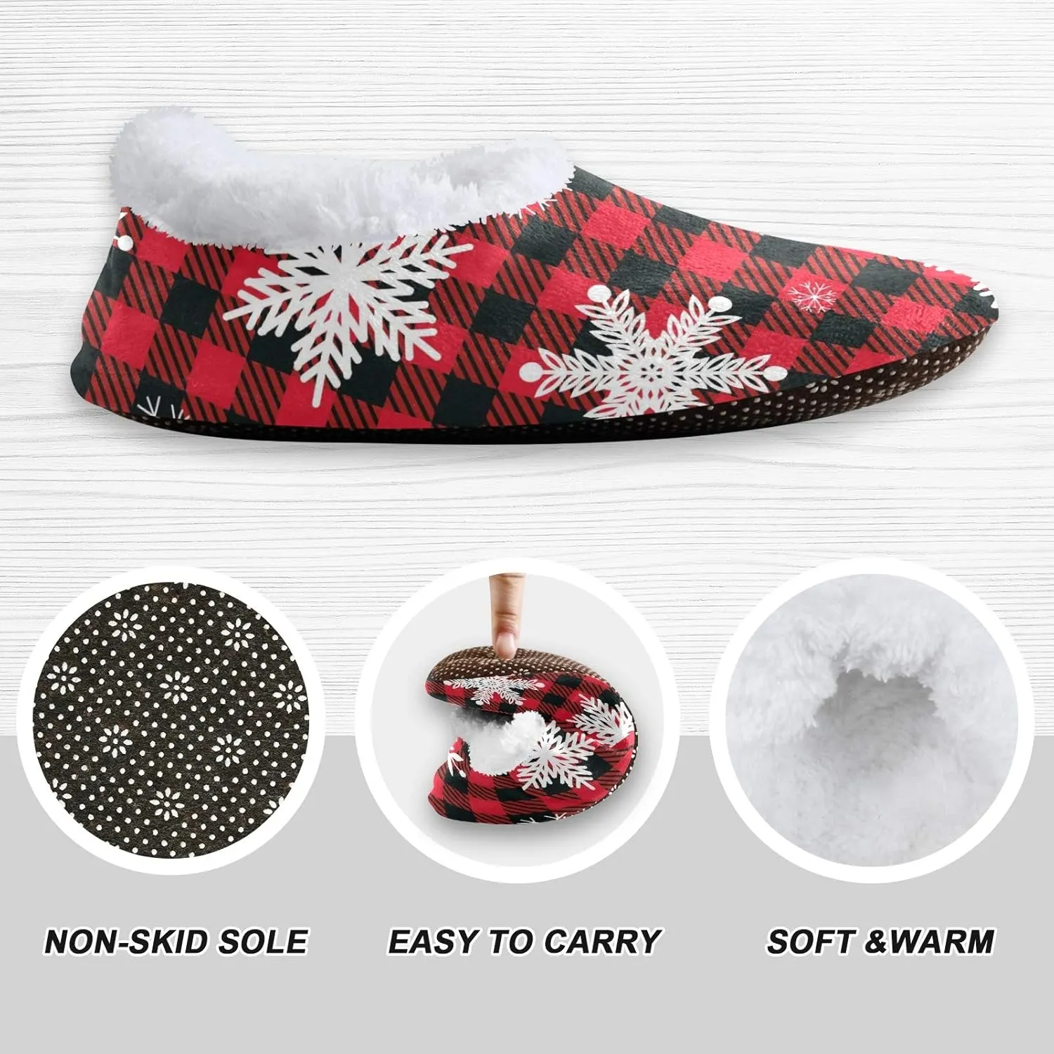 Naanle Women's Winter Memory Foam Slippers, Grey, Size 5-6, Closed Toe, No Heel, Medium Width, Solid Pattern, Fuzzy Fleece Lining, Anti-Slip Rubber Sole