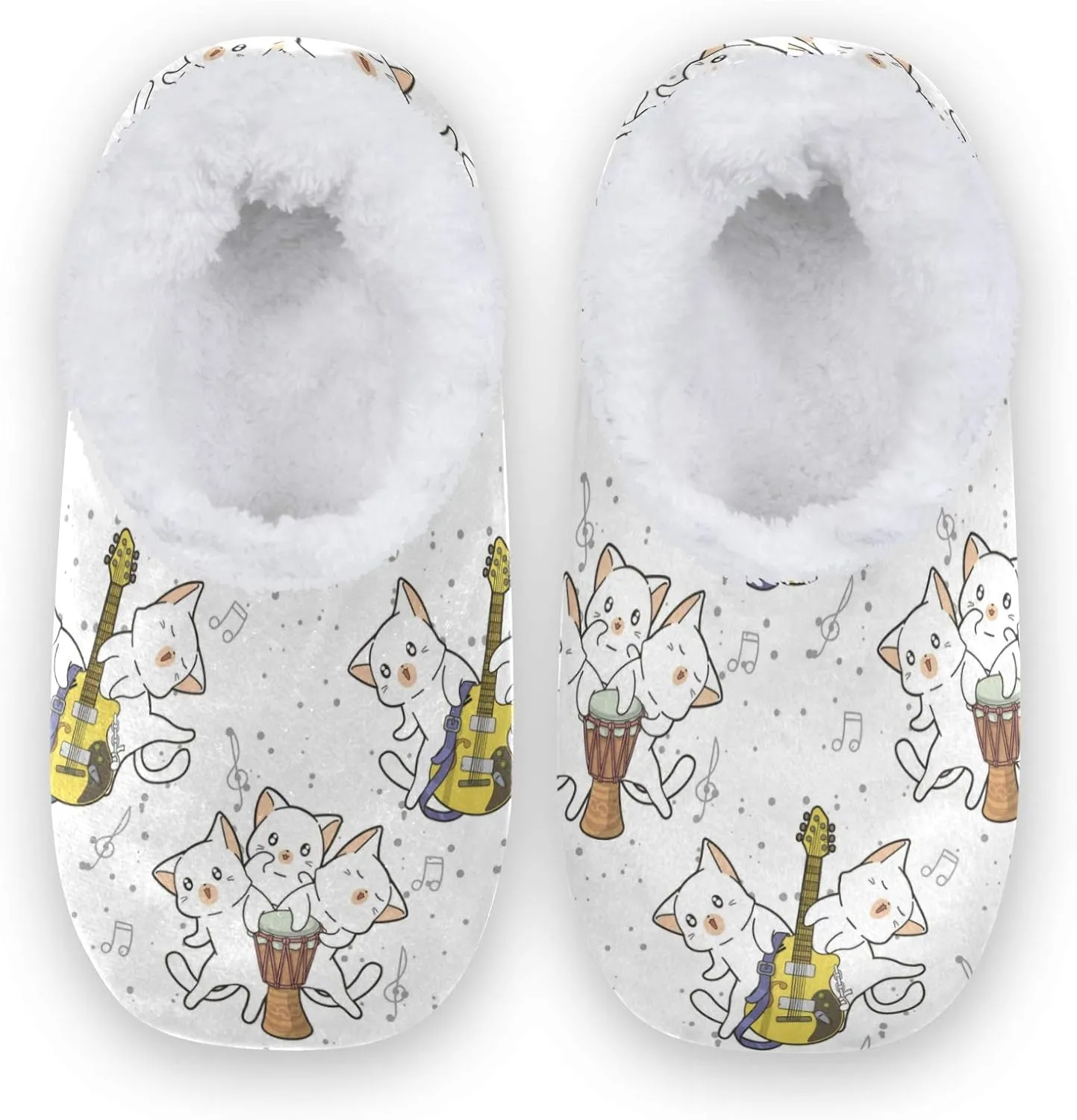 Naanle Women's Winter Memory Foam Slippers, Grey, Size 5-6, Closed Toe, No Heel, Medium Width, Solid Pattern, Fuzzy Fleece Lining, Anti-Slip Rubber Sole