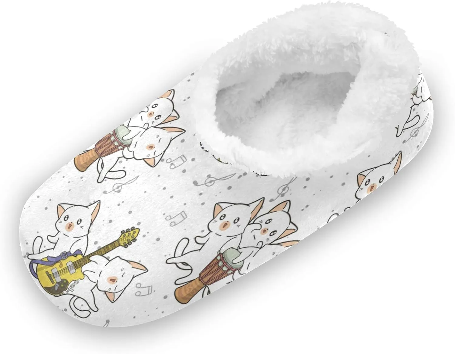 Naanle Women's Winter Memory Foam Slippers, Grey, Size 5-6, Closed Toe, No Heel, Medium Width, Solid Pattern, Fuzzy Fleece Lining, Anti-Slip Rubber Sole