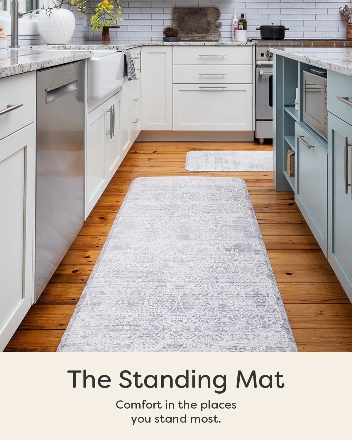 Nama Standing Mat – Anti-Fatigue Cushioned Kitchen Mats for Floor | Ergonomic Bounce-Back Foam Kitchen Mats | Anti-Fatigue Mats for Kitchen & Standing | Minerals Quartz | 22" x 36"