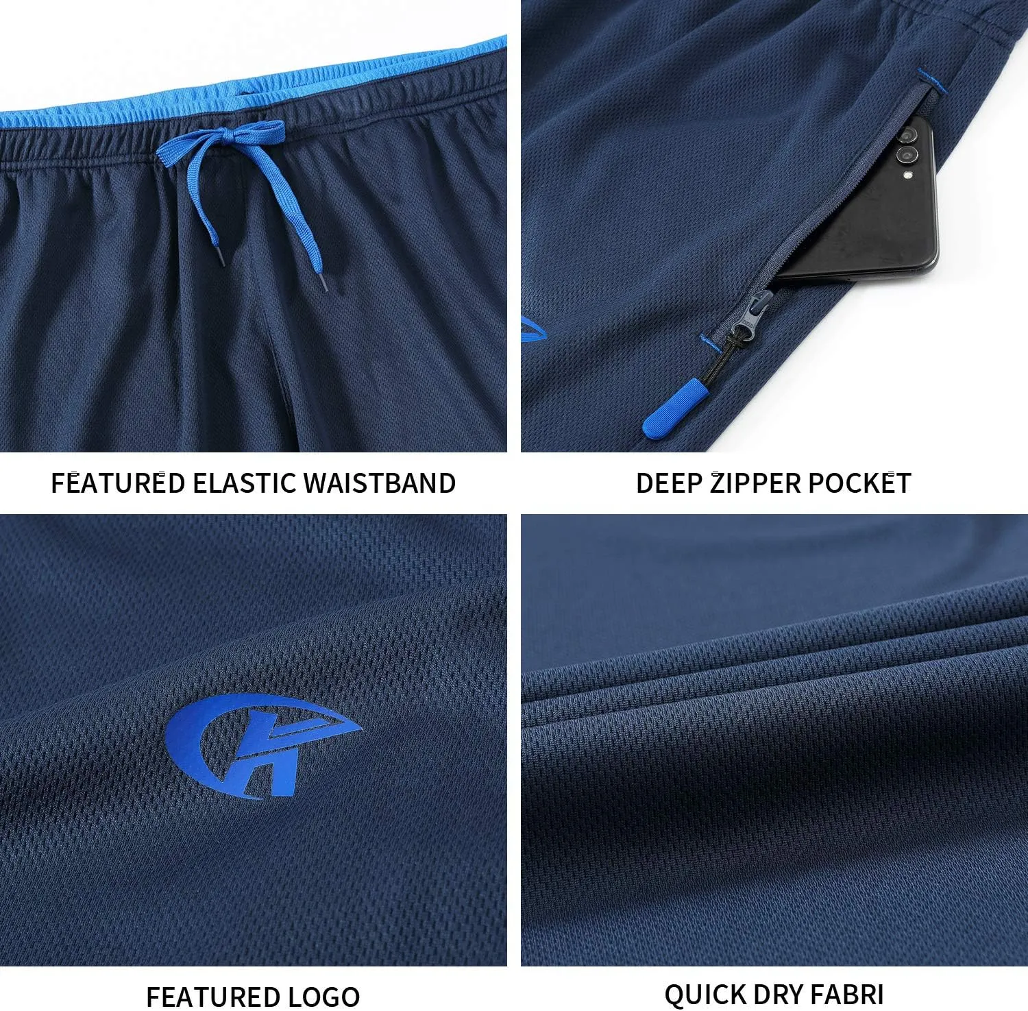 NEIKU Mens Lightweight Sweatpants with Pockets Open Bottom Mesh Athletic Pants for Running