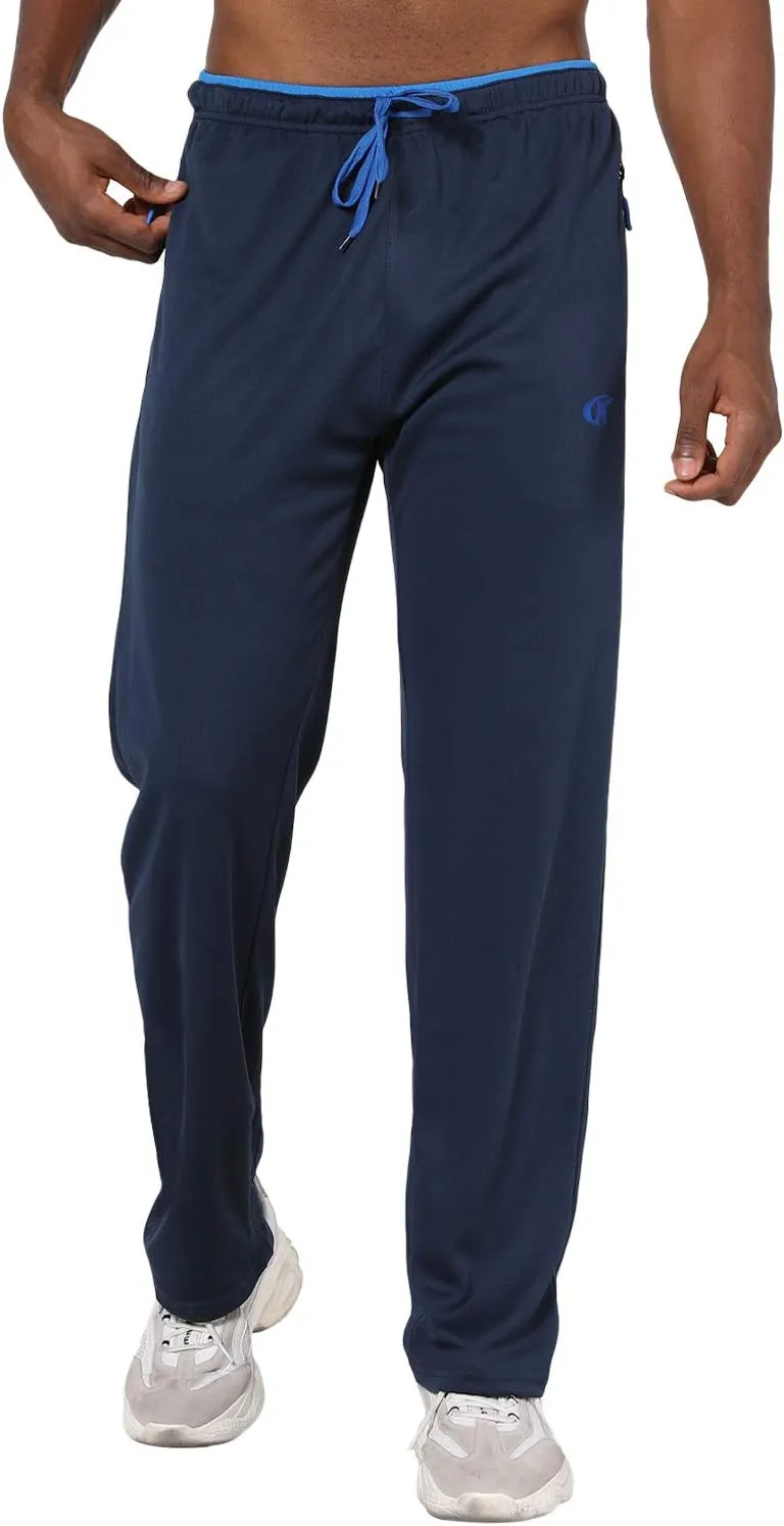 NEIKU Mens Lightweight Sweatpants with Pockets Open Bottom Mesh Athletic Pants for Running