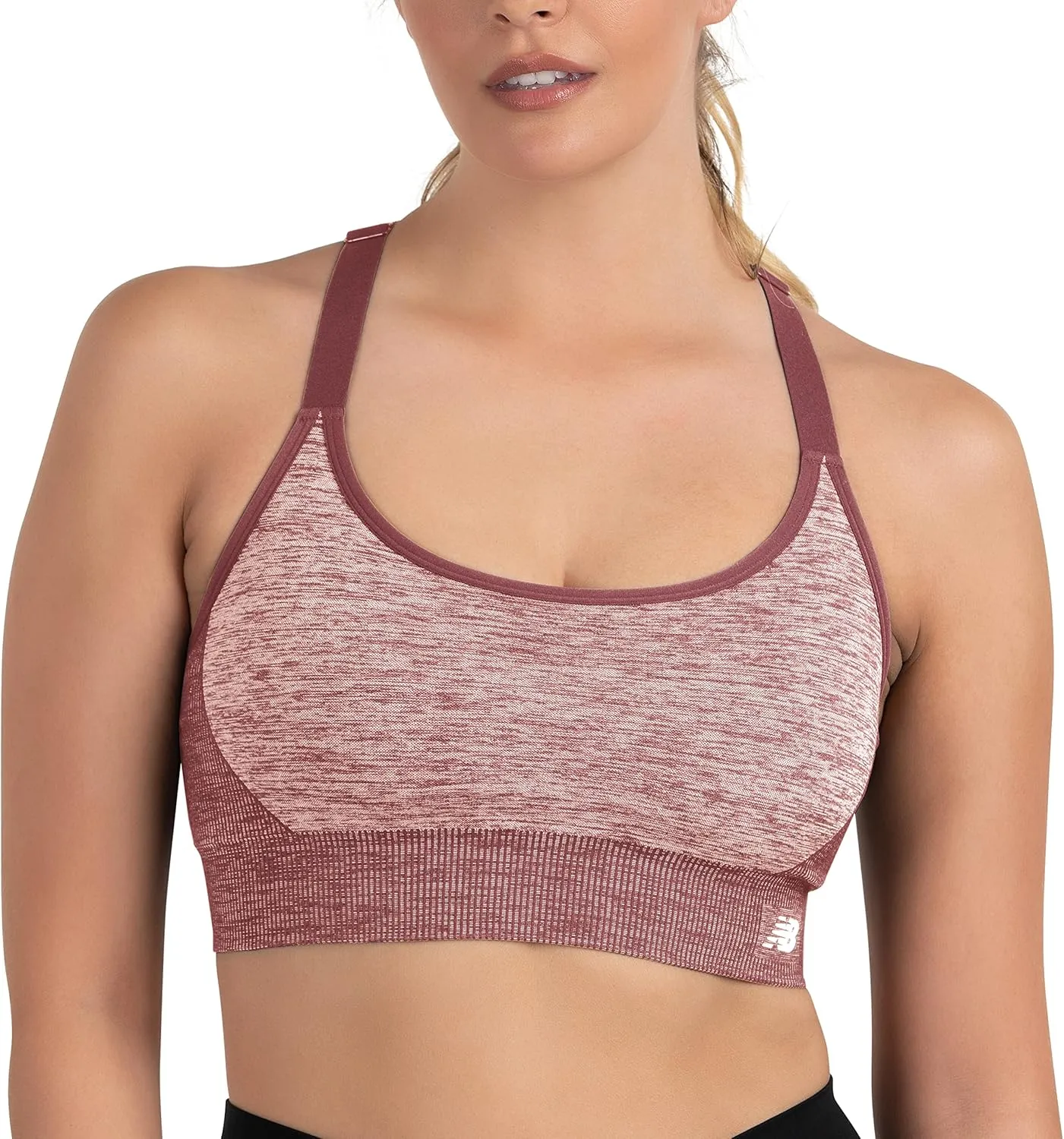 New Balance Women's Seamless Medium Padded Cami Sports Bra, Workout Yoga Top