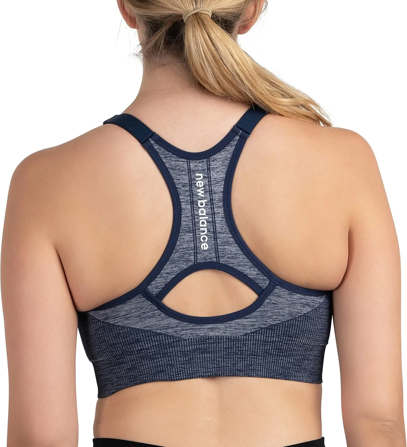 New Balance Women's Seamless Medium Padded Cami Sports Bra, Workout Yoga Top
