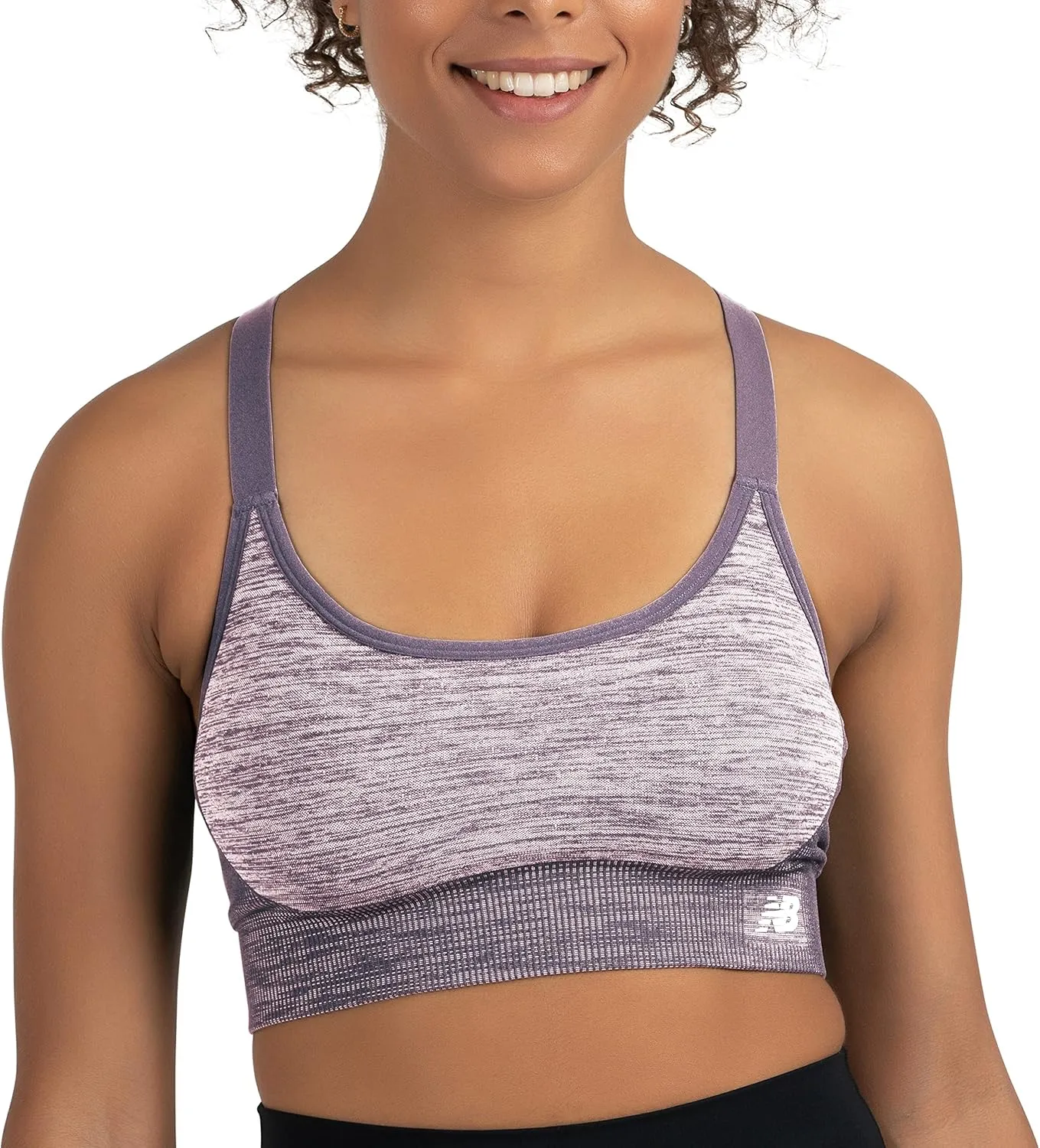 New Balance Women's Seamless Medium Padded Cami Sports Bra, Workout Yoga Top