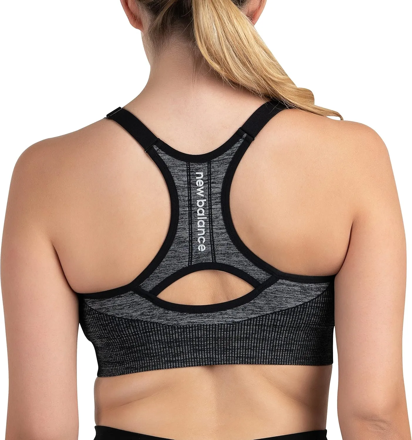 New Balance Women's Seamless Medium Padded Cami Sports Bra, Workout Yoga Top