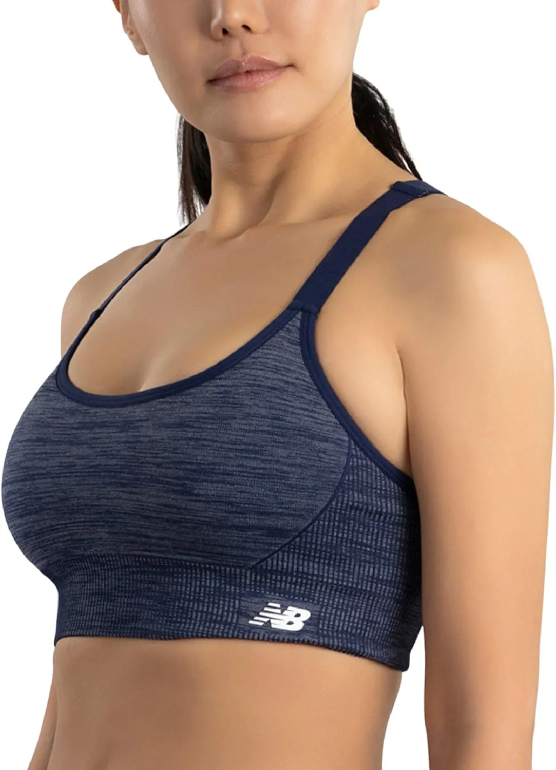 New Balance Women's Seamless Medium Padded Cami Sports Bra, Workout Yoga Top