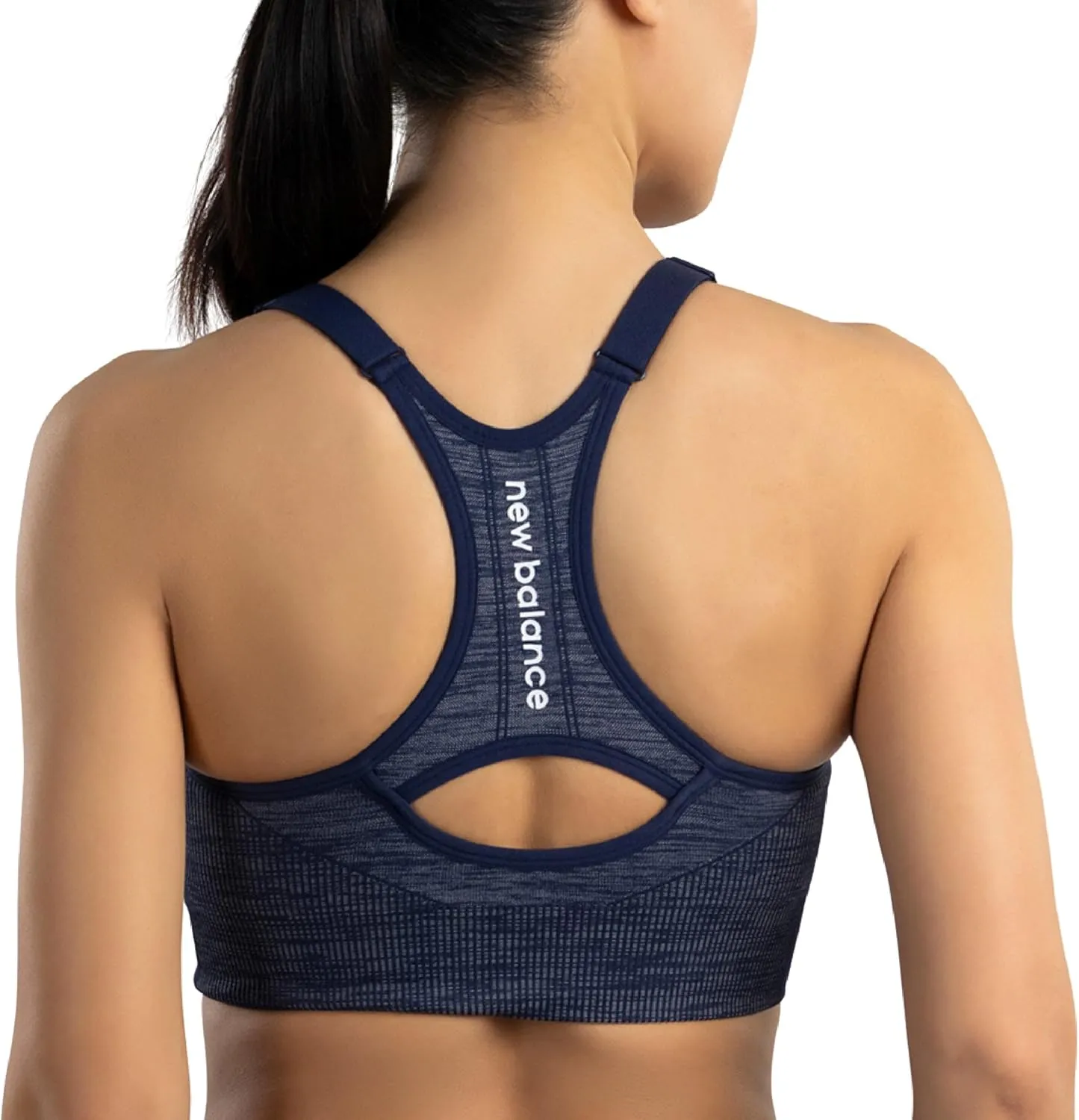 New Balance Women's Seamless Medium Padded Cami Sports Bra, Workout Yoga Top