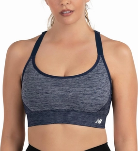 New Balance Women's Seamless Medium Padded Cami Sports Bra, Workout Yoga Top