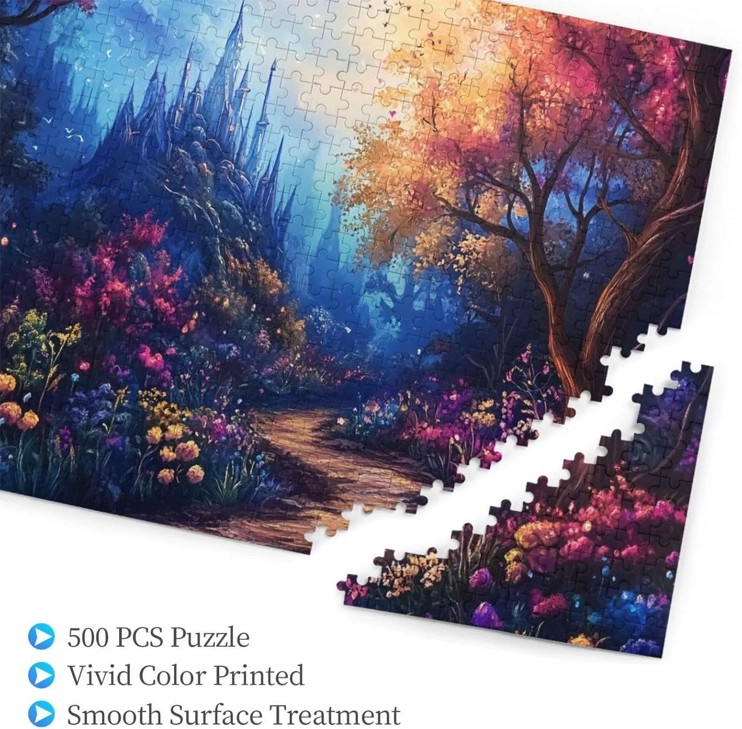 Nighttime Jungle Trail，500 Pcs Adult Wooden Jigsaw Puzzles,Let Your Imagination Run Wild，Entertainment Games That Exercise Hands-On Skills，Forget The Troubles of Life，Enjoy The Process