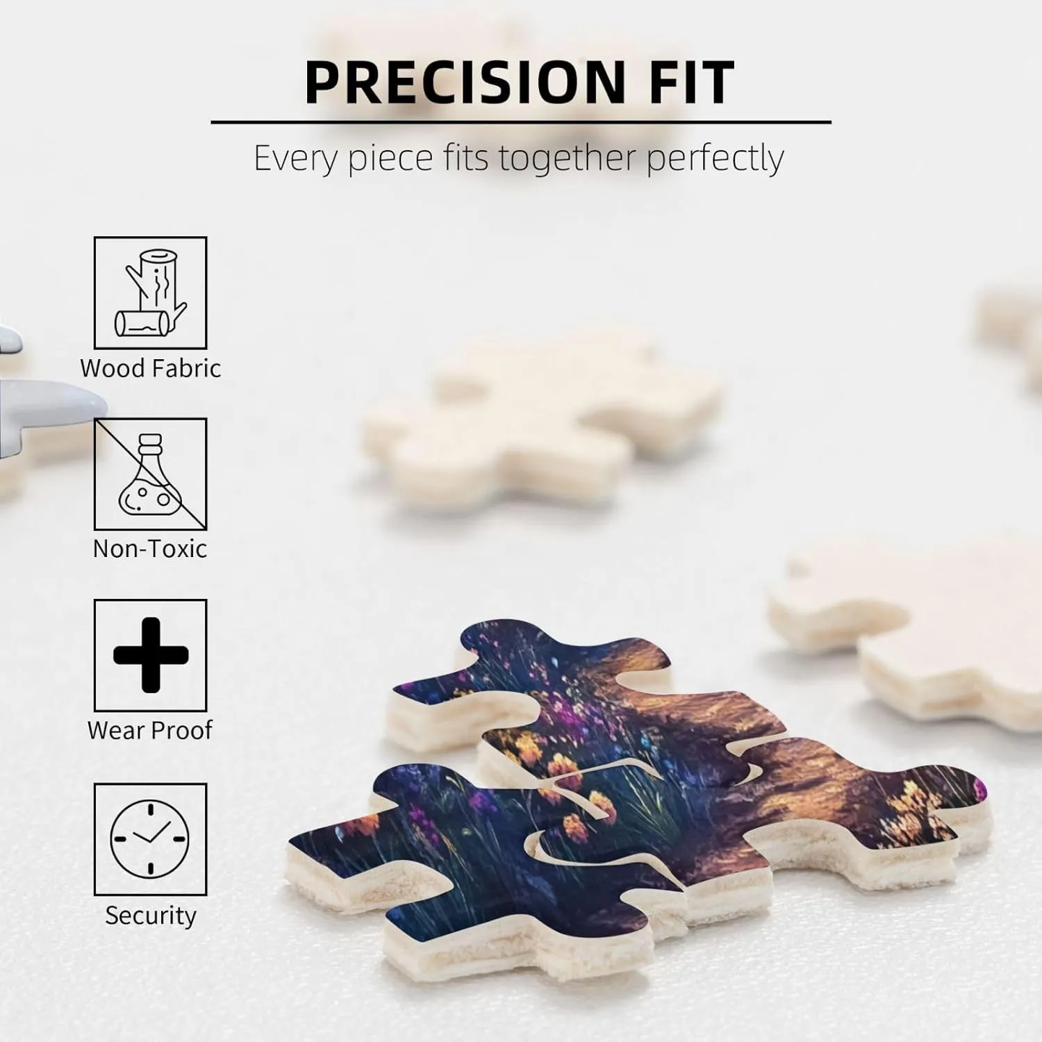 Nighttime Jungle Trail，500 Pcs Adult Wooden Jigsaw Puzzles,Let Your Imagination Run Wild，Entertainment Games That Exercise Hands-On Skills，Forget The Troubles of Life，Enjoy The Process