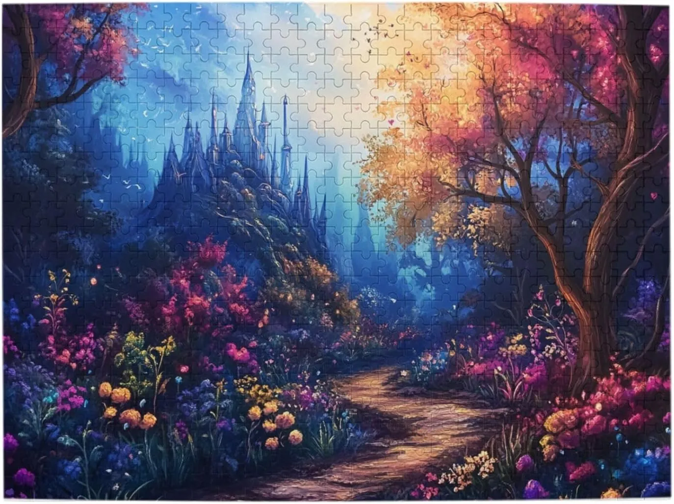Nighttime Jungle Trail，500 Pcs Adult Wooden Jigsaw Puzzles,Let Your Imagination Run Wild，Entertainment Games That Exercise Hands-On Skills，Forget The Troubles of Life，Enjoy The Process