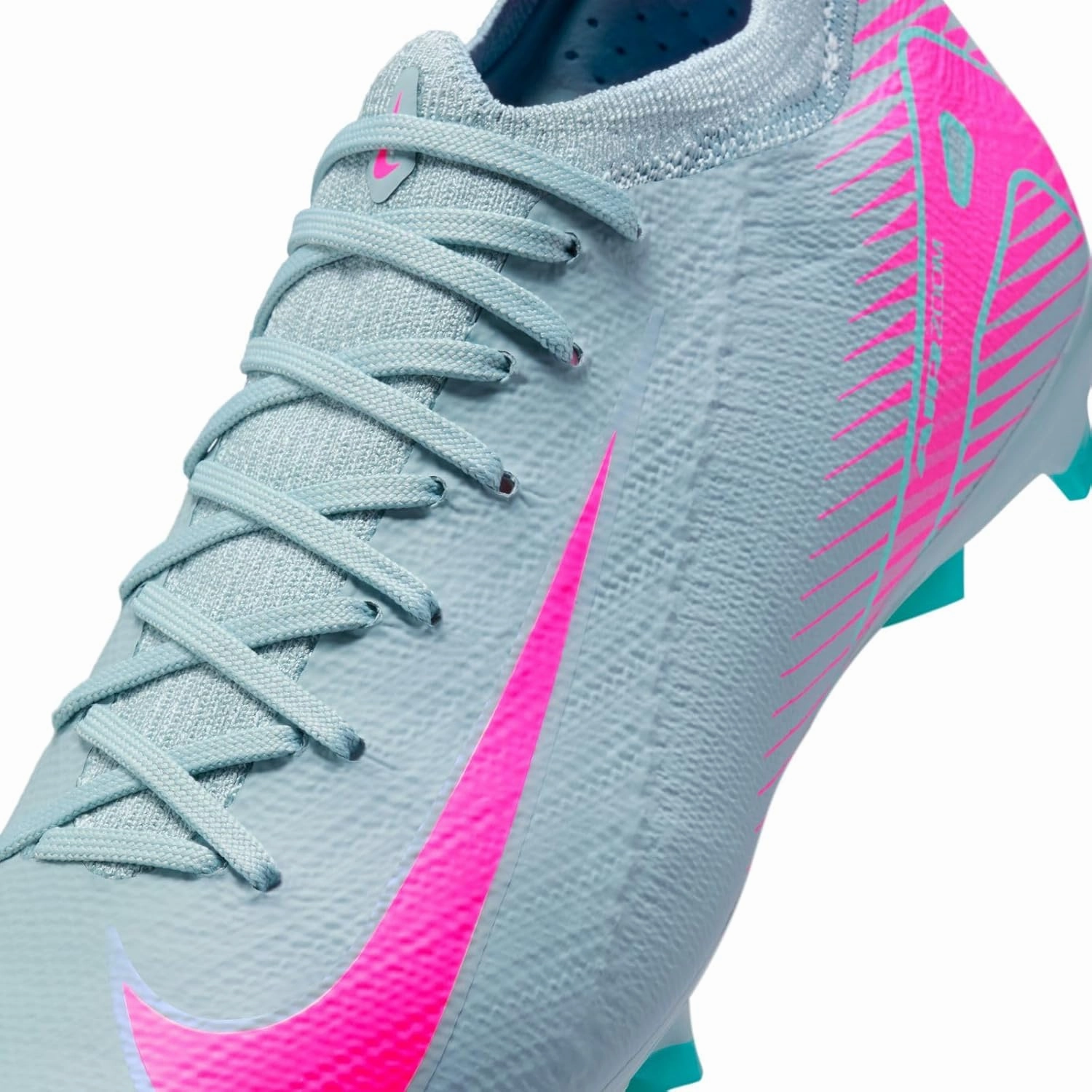 Nike Jr. Mercurial Vapor 16 Pro Little/Big Kids' FG Low-Top Soccer Cleats (HF5448-301, Ocean Cube/Pink Blast)