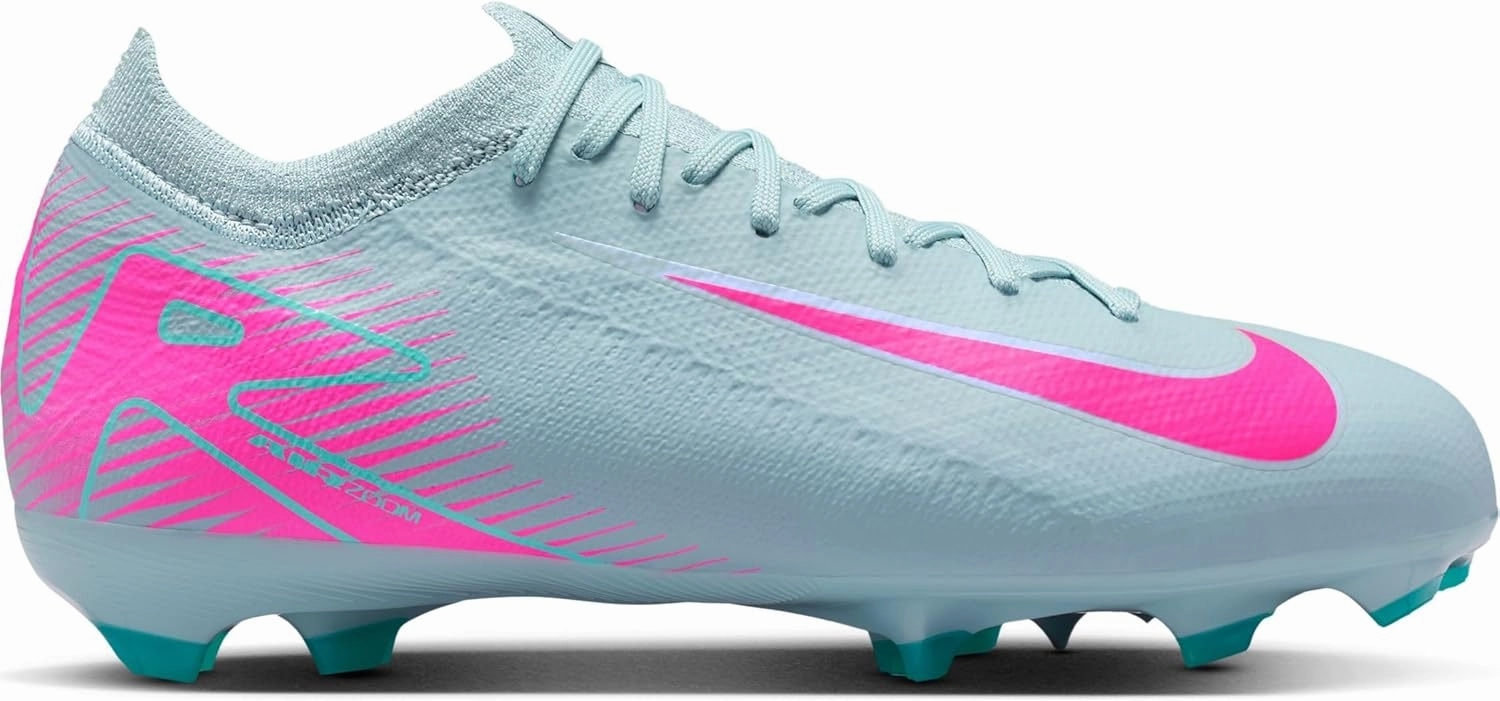 Nike Jr. Mercurial Vapor 16 Pro Little/Big Kids' FG Low-Top Soccer Cleats (HF5448-301, Ocean Cube/Pink Blast)